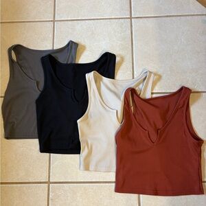 Stylish Women's Tank Tops - Black, Gray, Cream, Brown